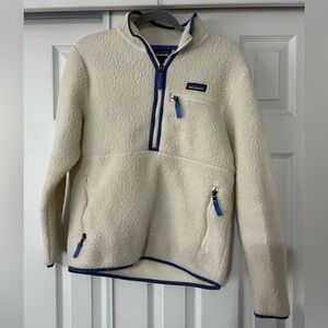 Patagonia Cream Zip Up Fleece Sweater